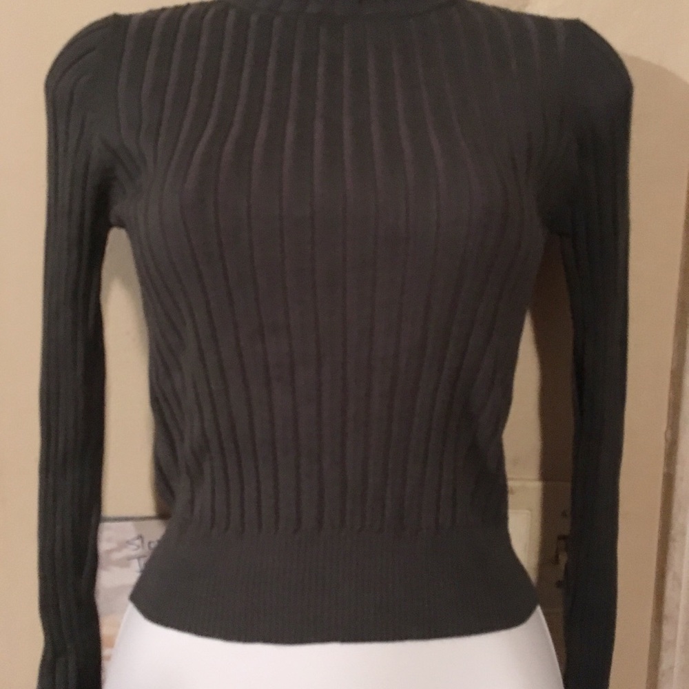 Zara New 2019 sweater dark grey green   NWT XS/S